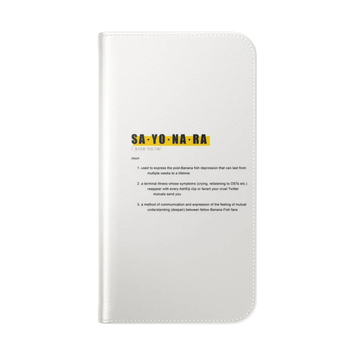 Banana Fish-Inspired Sayonara Definition Phone Case