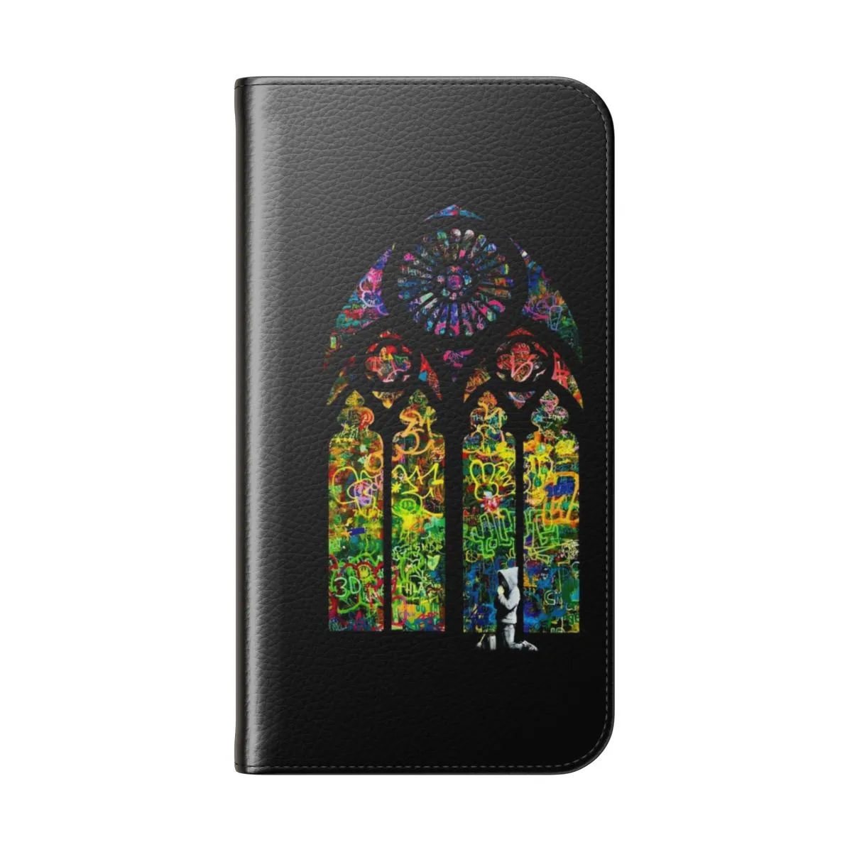 Banksy-Inspired Colorful Stained Glass Phone Case