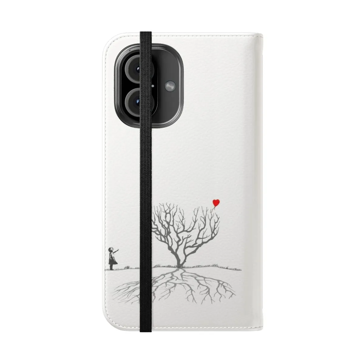 Banksy Inspired Heart Tree Flip Cover Phone Case