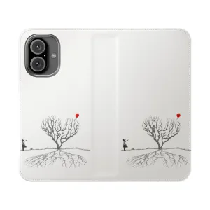 Banksy Inspired Heart Tree Flip Cover Phone Case