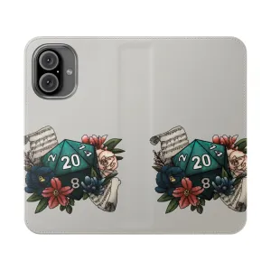 Bard-Themed D20 Phone Case for Tabletop Gamers