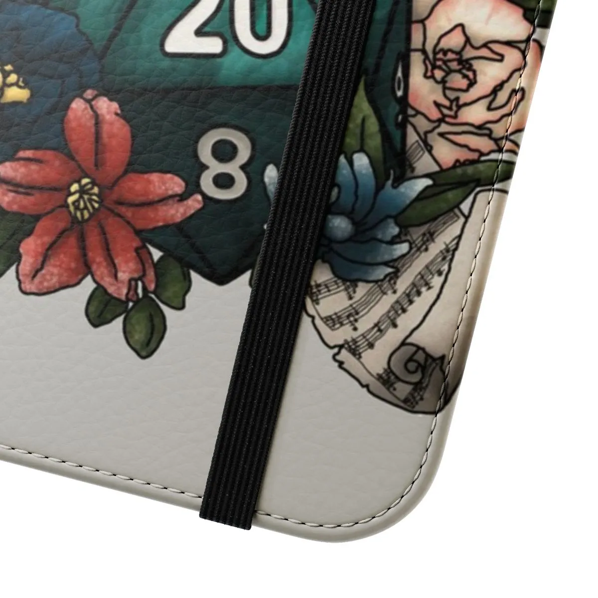 Bard-Themed D20 Phone Case for Tabletop Gamers
