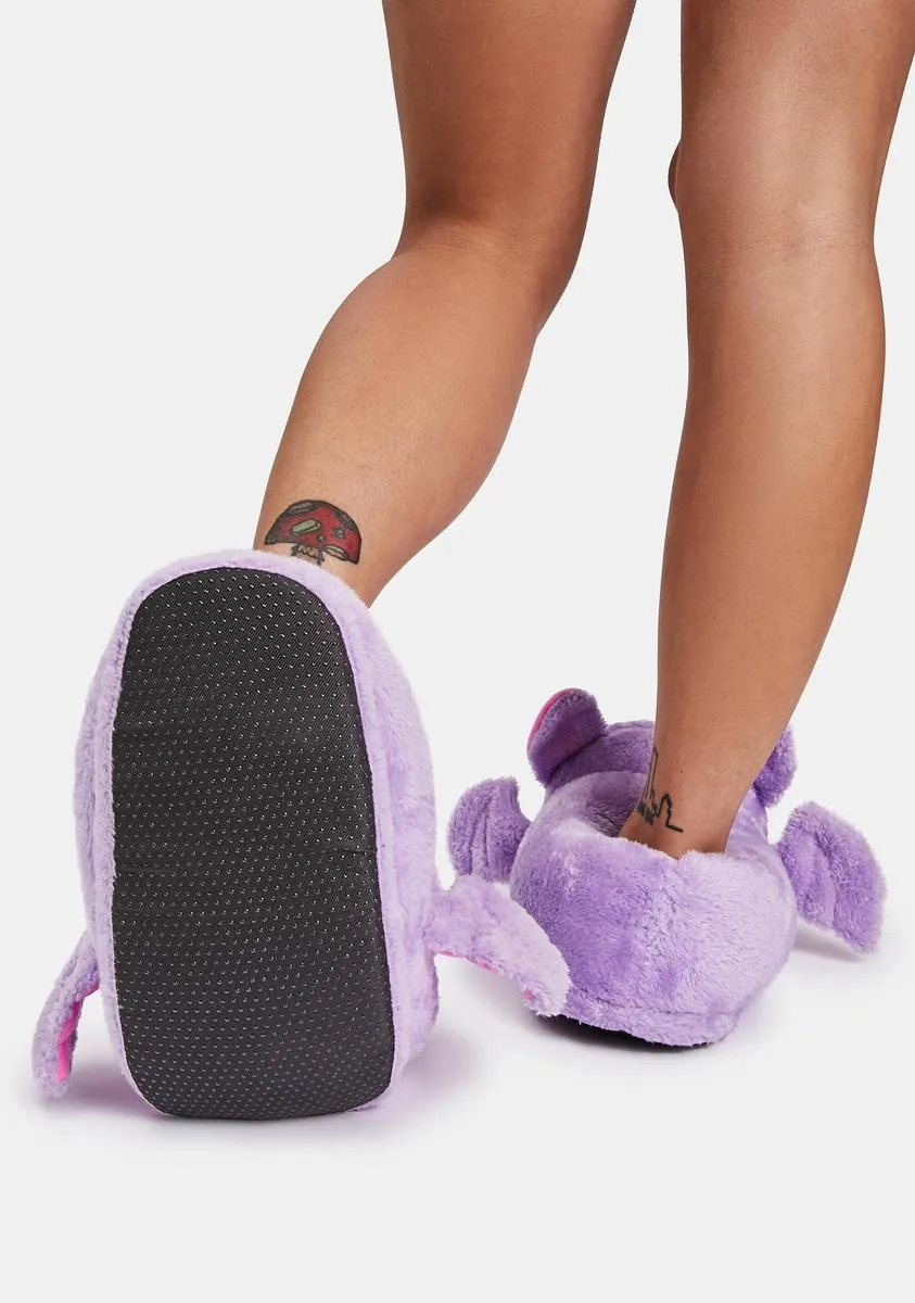 Bat Baby Faux Fur Slippers