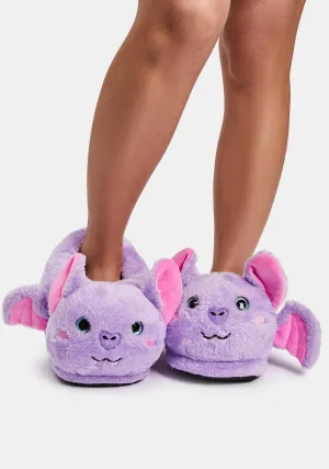 Bat Baby Faux Fur Slippers