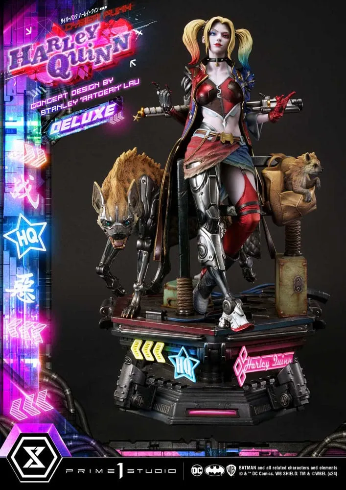 Batman Ultimate Premium Masterline Series Statue Cyberpunk Harley Quinn Deluxe Version 60 cm