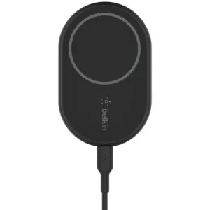 Belkin BoostCharge Car Phone Charger, 12V DC Input,  Magnetic Car Mount, Wireless Charging
