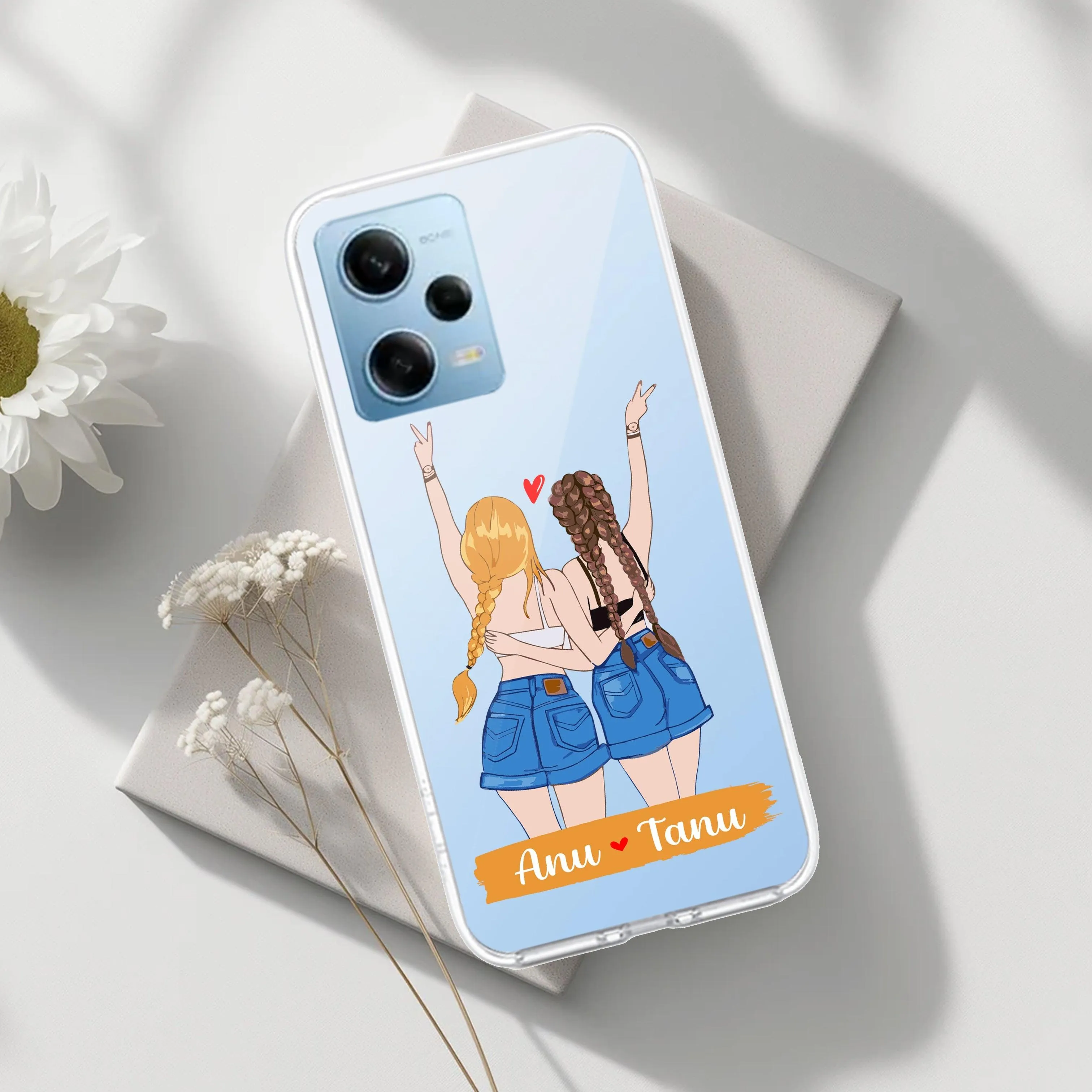 Besties Forever Customize Transparent Silicon Case For Redmi/Xiaomi