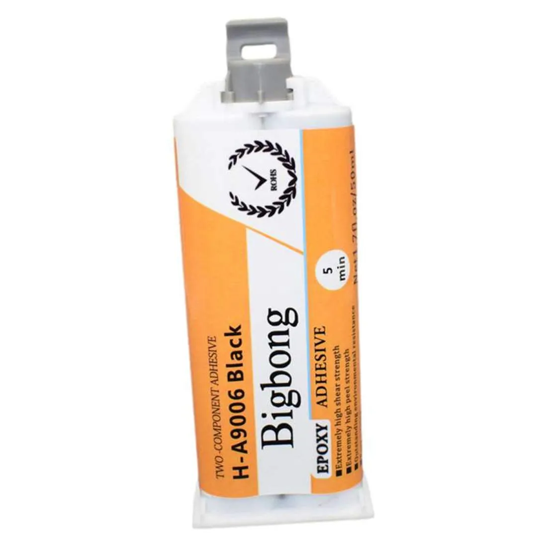 Bigbong 50ml 1:1 Black Epoxy Resin AB Glue Curing Time 5 Minutes Epoxy Glue 2-Part Epoxies Epoxy Adhesive for Bonding Stainless Steel Metal Wood Ceramic Stone Plastic