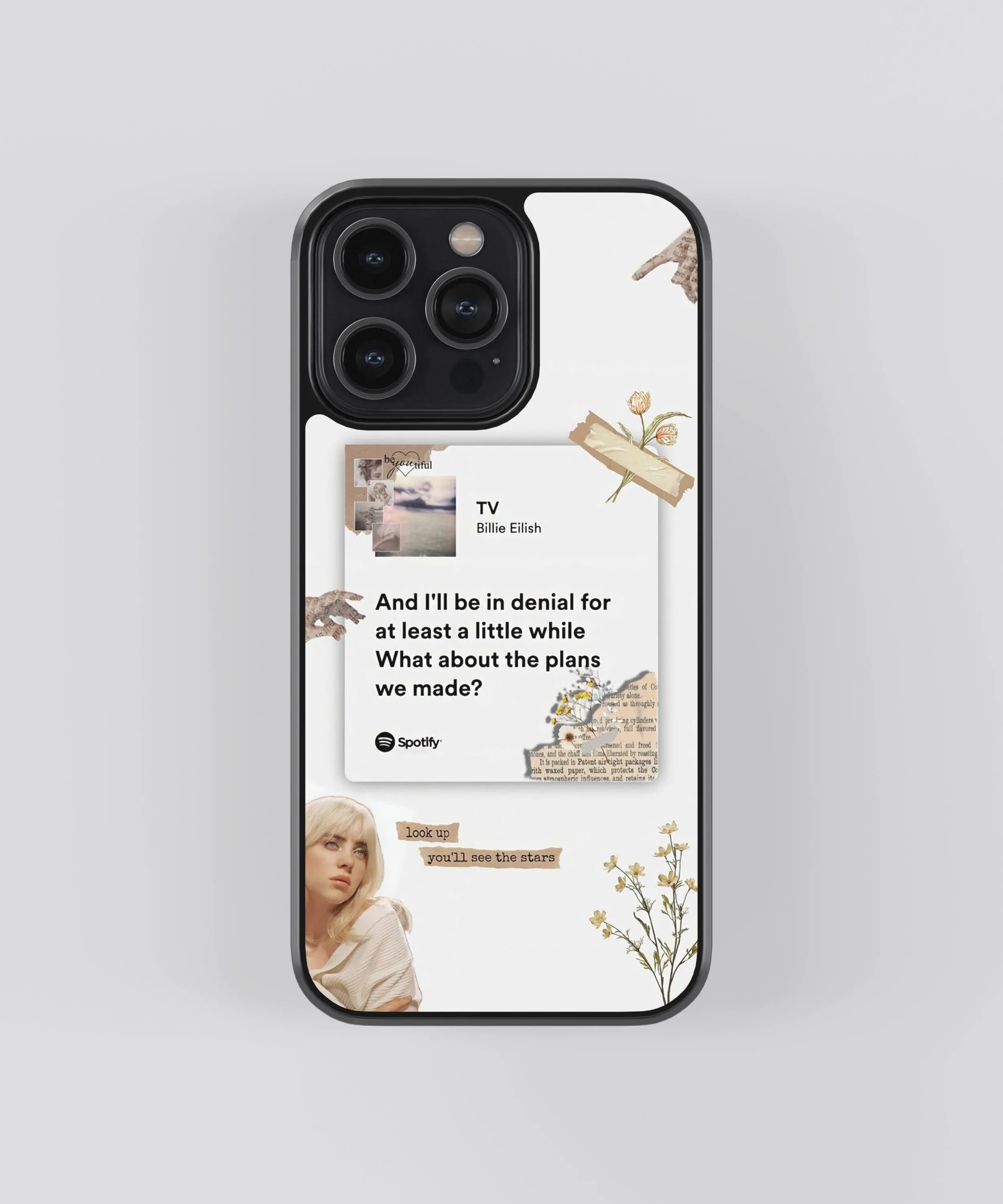 Billie Eilish TV Spotify Glass Phone Case Cover