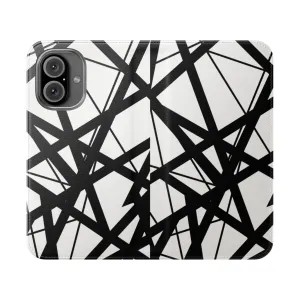 Black & White Stripes Design Phone Case for Harry Styles, EVH, and WVH Fans