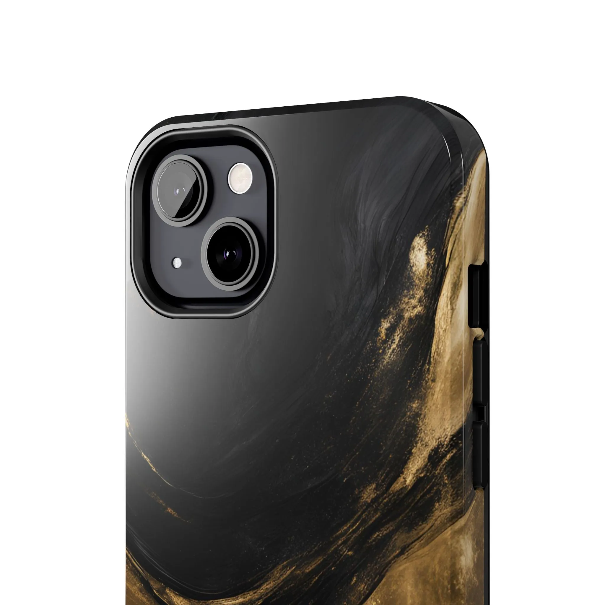 Black And Gold Phone Case - Abstract Minimalist Design, Sleek Artistic Style for iPhone & Samsung