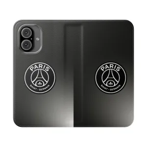Black and White Football-Themed Phone Case for PSG Fans