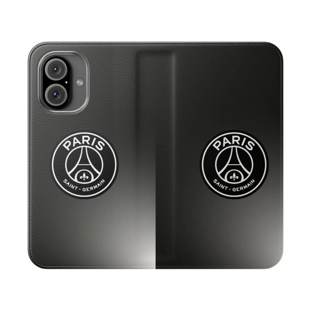 Black and White Football-Themed Phone Case for PSG Fans