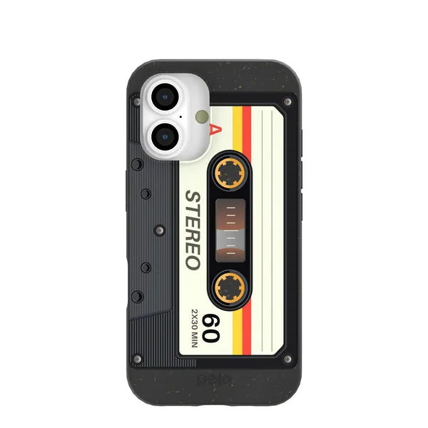 Black Cassette iPhone 16 Case