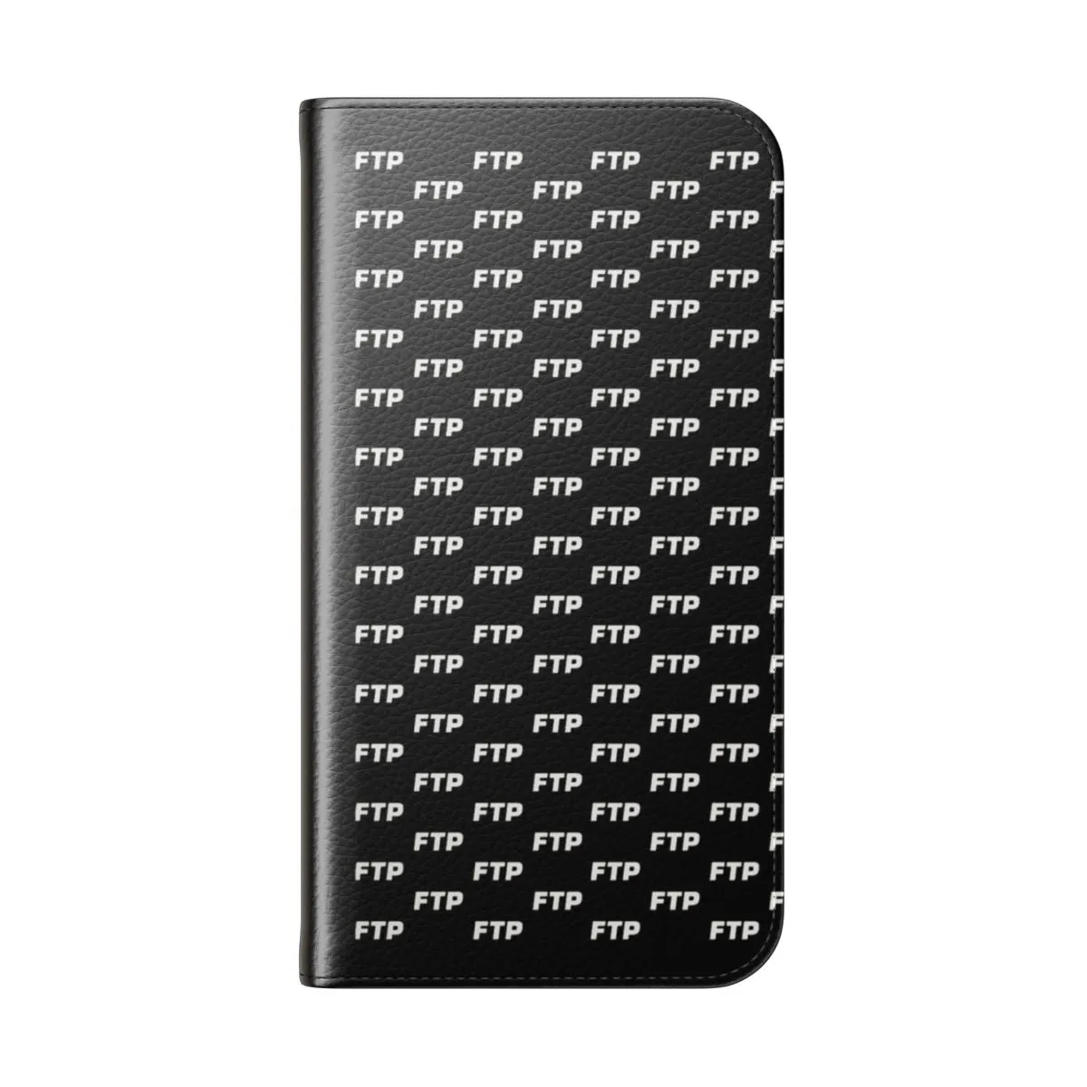 Black Flip Cover Phone Case - FTP-Inspired Design