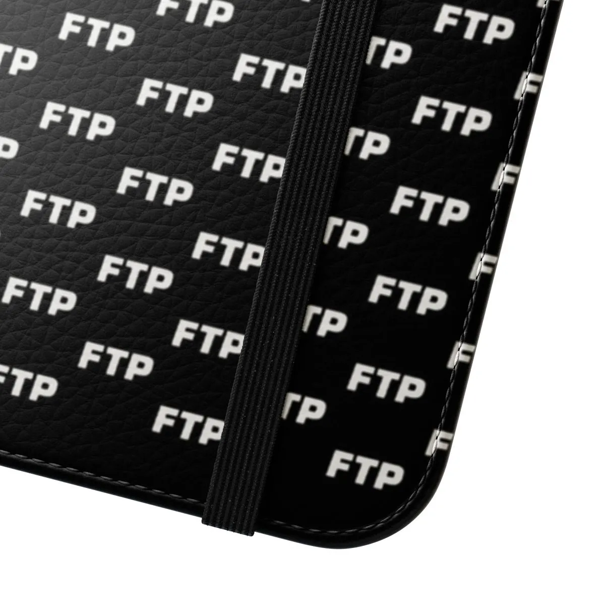 Black Flip Cover Phone Case - FTP-Inspired Design