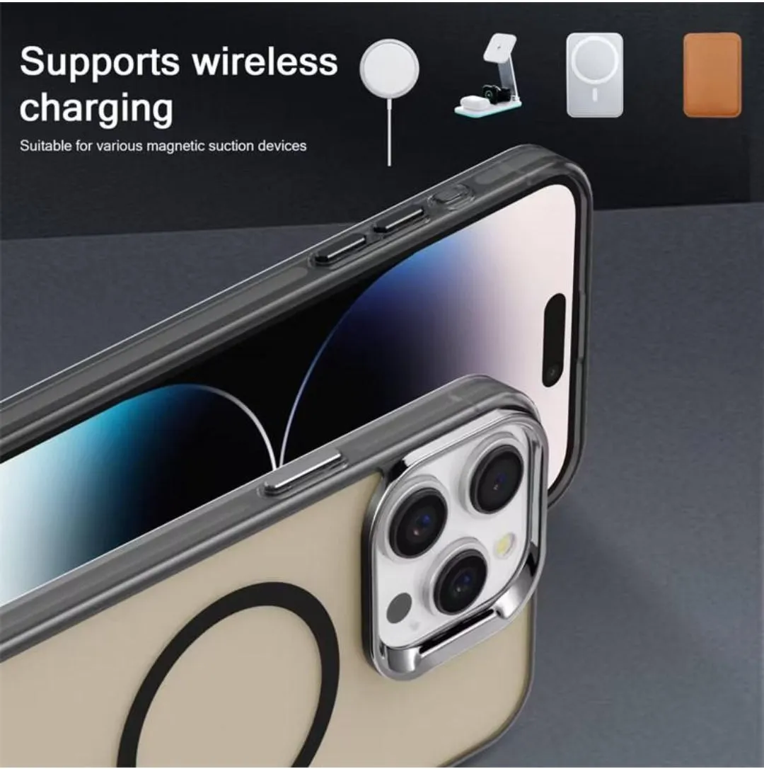 Black Luxury Smoky Phone Case With Magsafe For iPhone 13 Pro