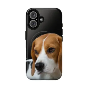 Black Magnetic Tough Phone Case for Beagle Lovers