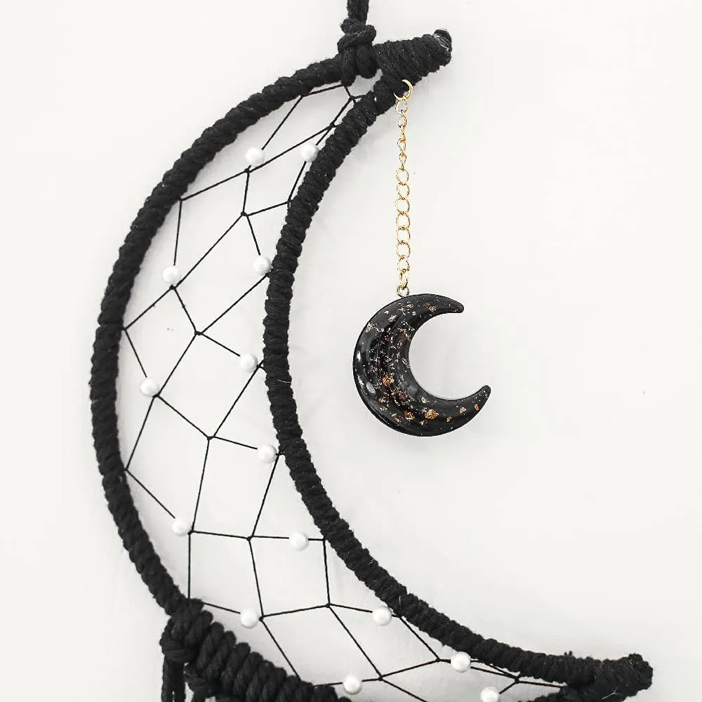 Black Pastel Moon Dreamcatcher