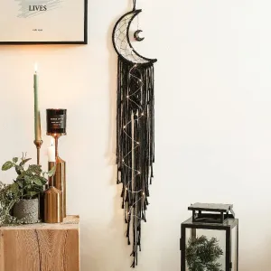 Black Pastel Moon Dreamcatcher