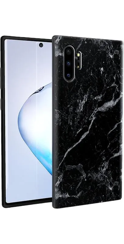 Black Pearl | Classic Black Marble Samsung Case