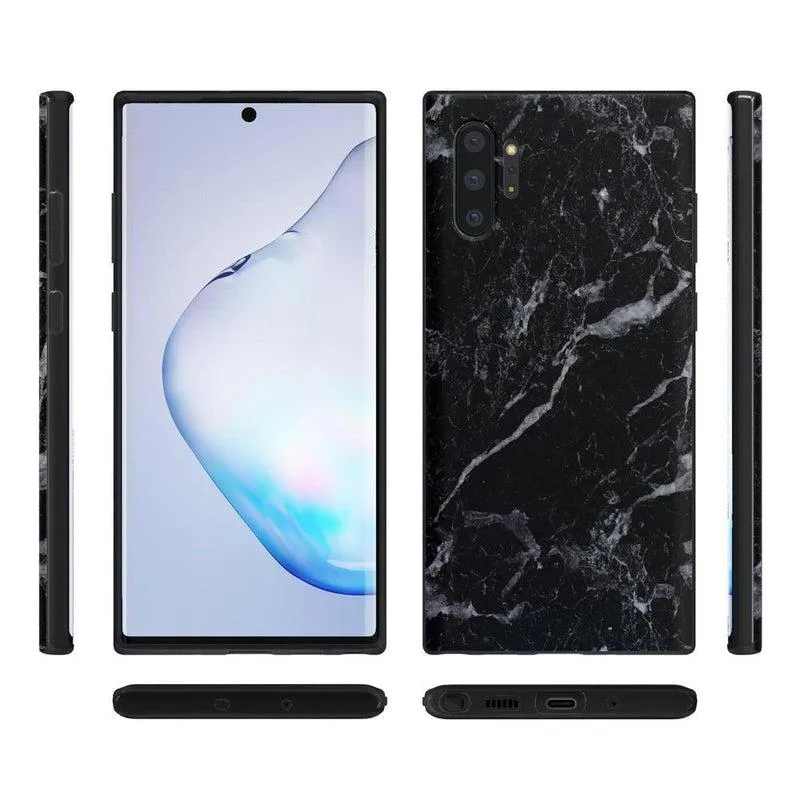 Black Pearl | Classic Black Marble Samsung Case