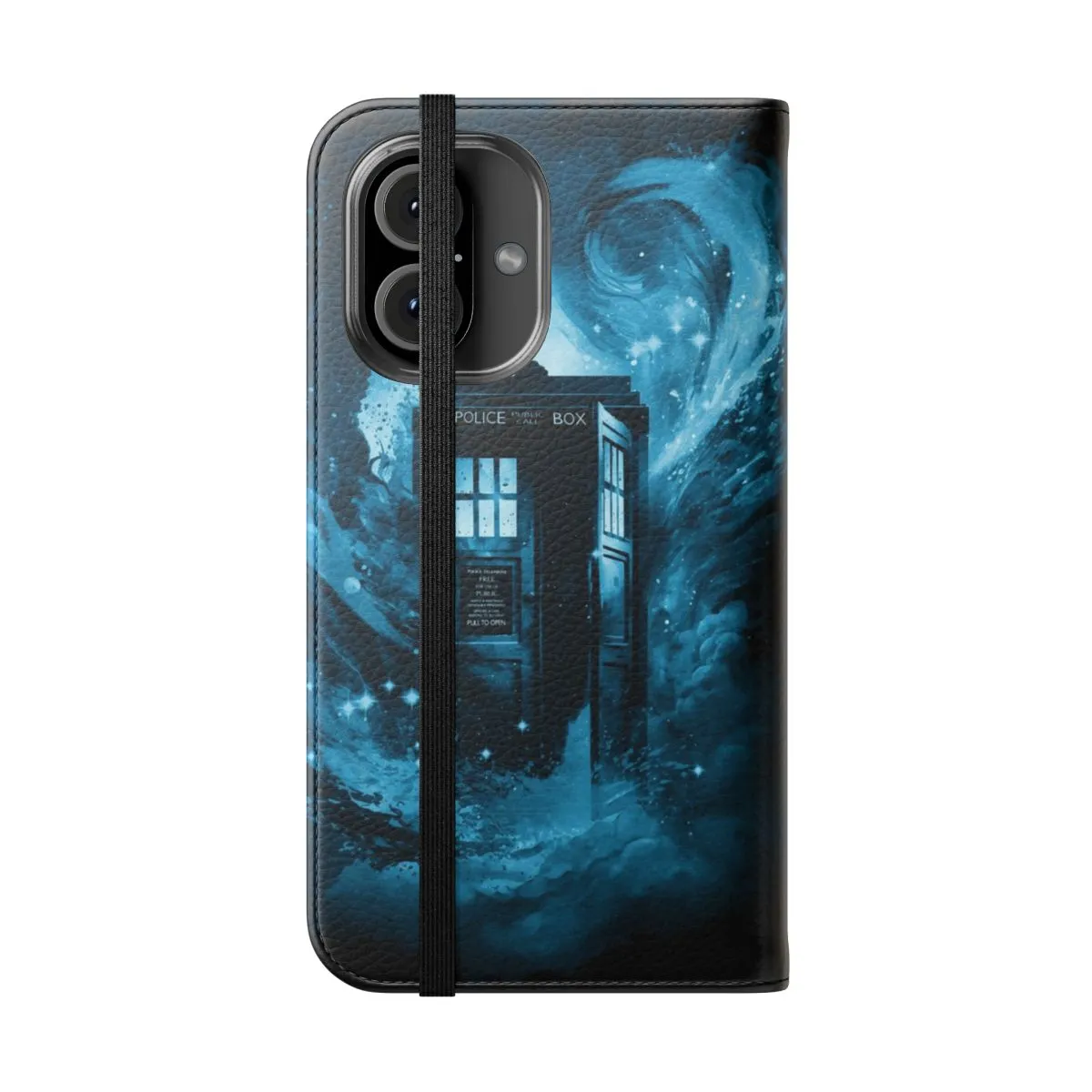 Blue Abstract Flip Cover Phone Case for Science Fiction Fans