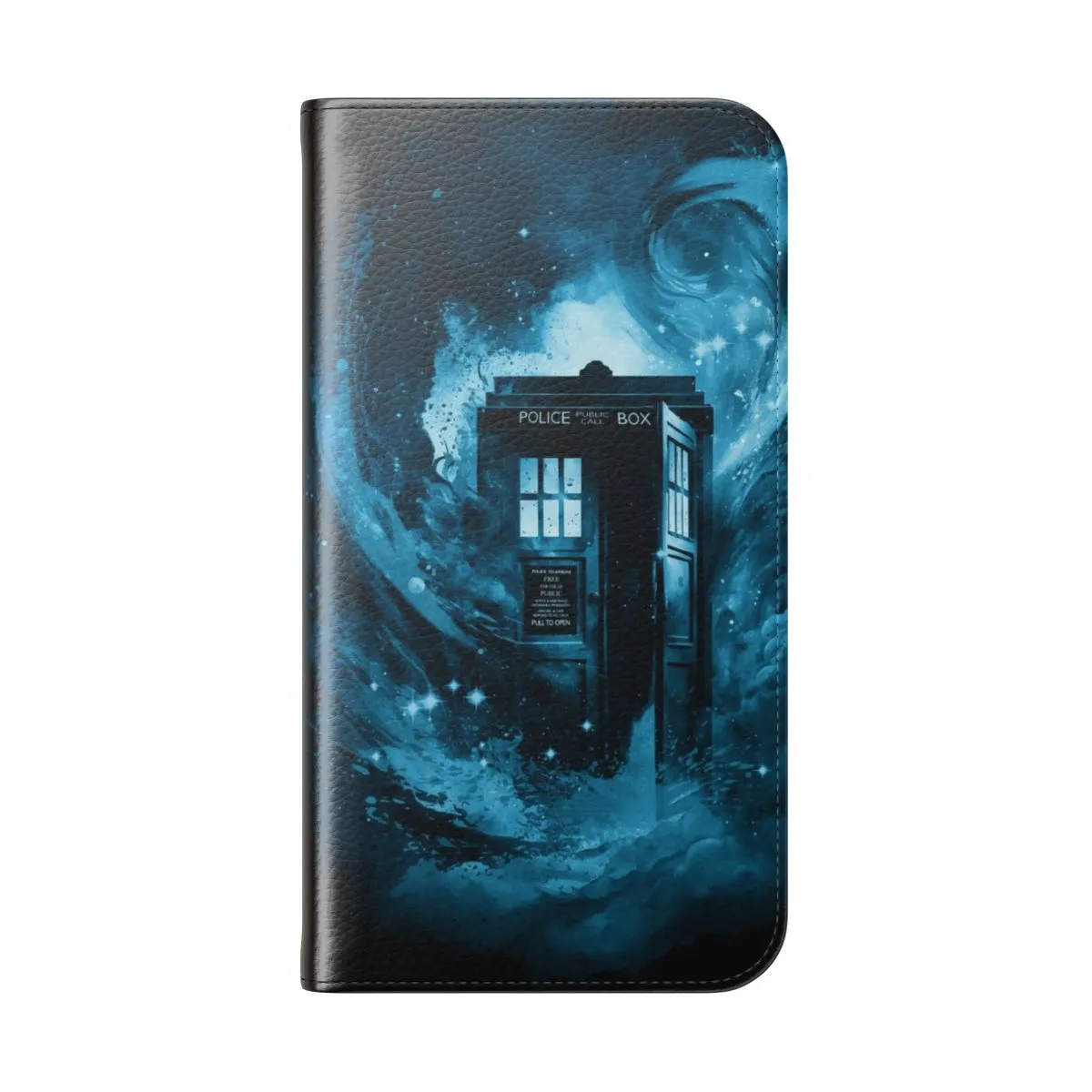 Blue Abstract Flip Cover Phone Case for Science Fiction Fans