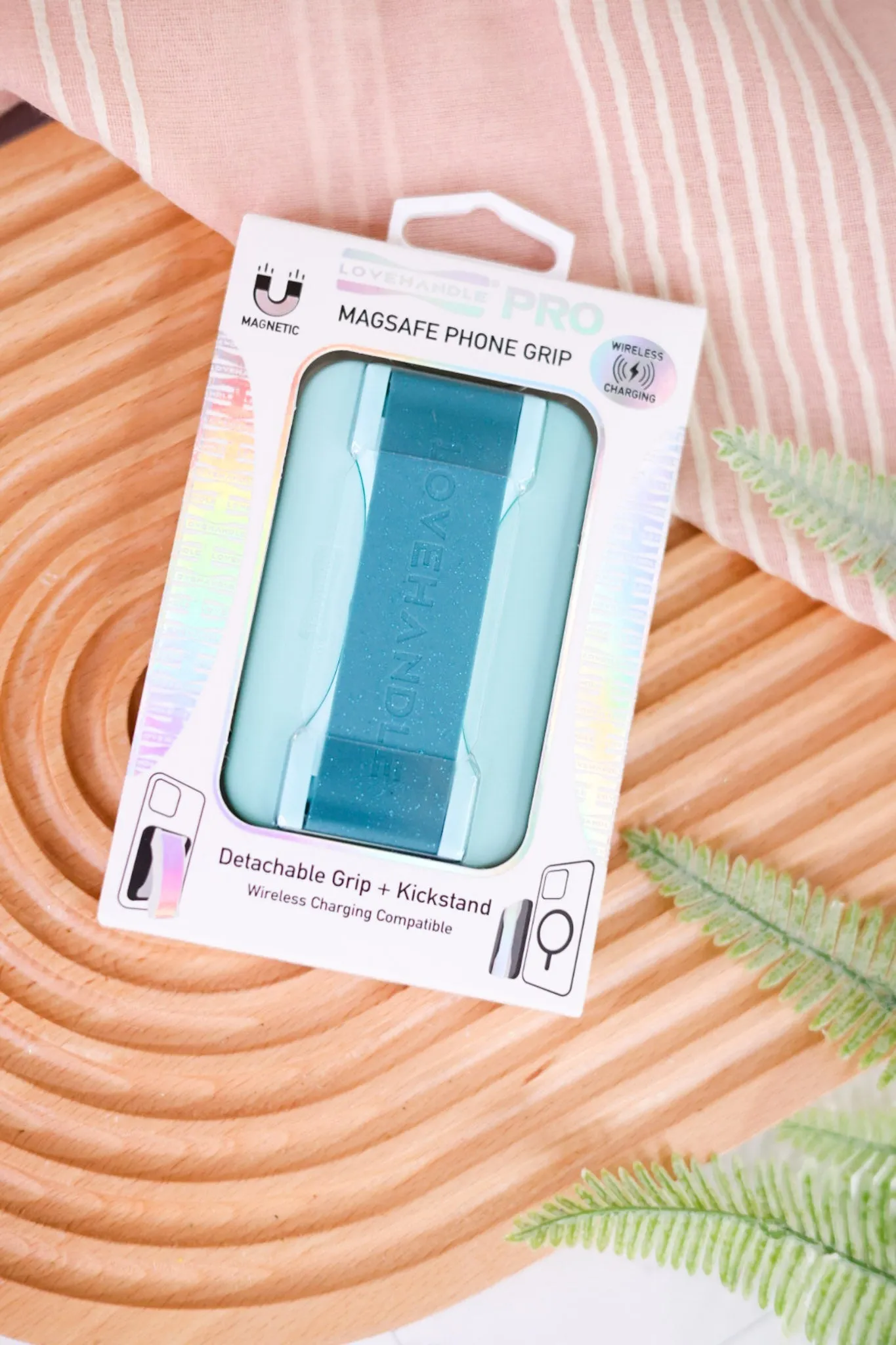 Blue Agate Glitter LoveHandle Pro Magsafe Phone Grip
