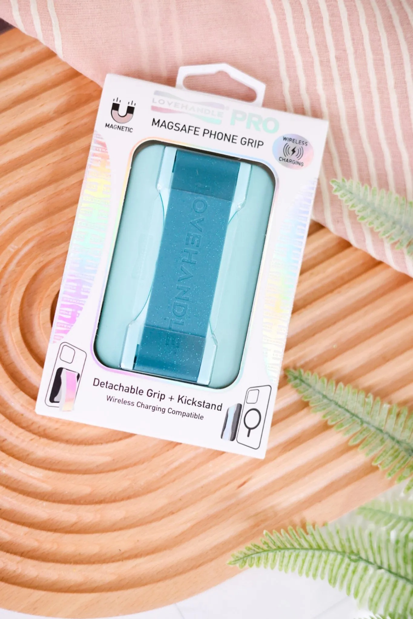 Blue Agate Glitter LoveHandle Pro Magsafe Phone Grip