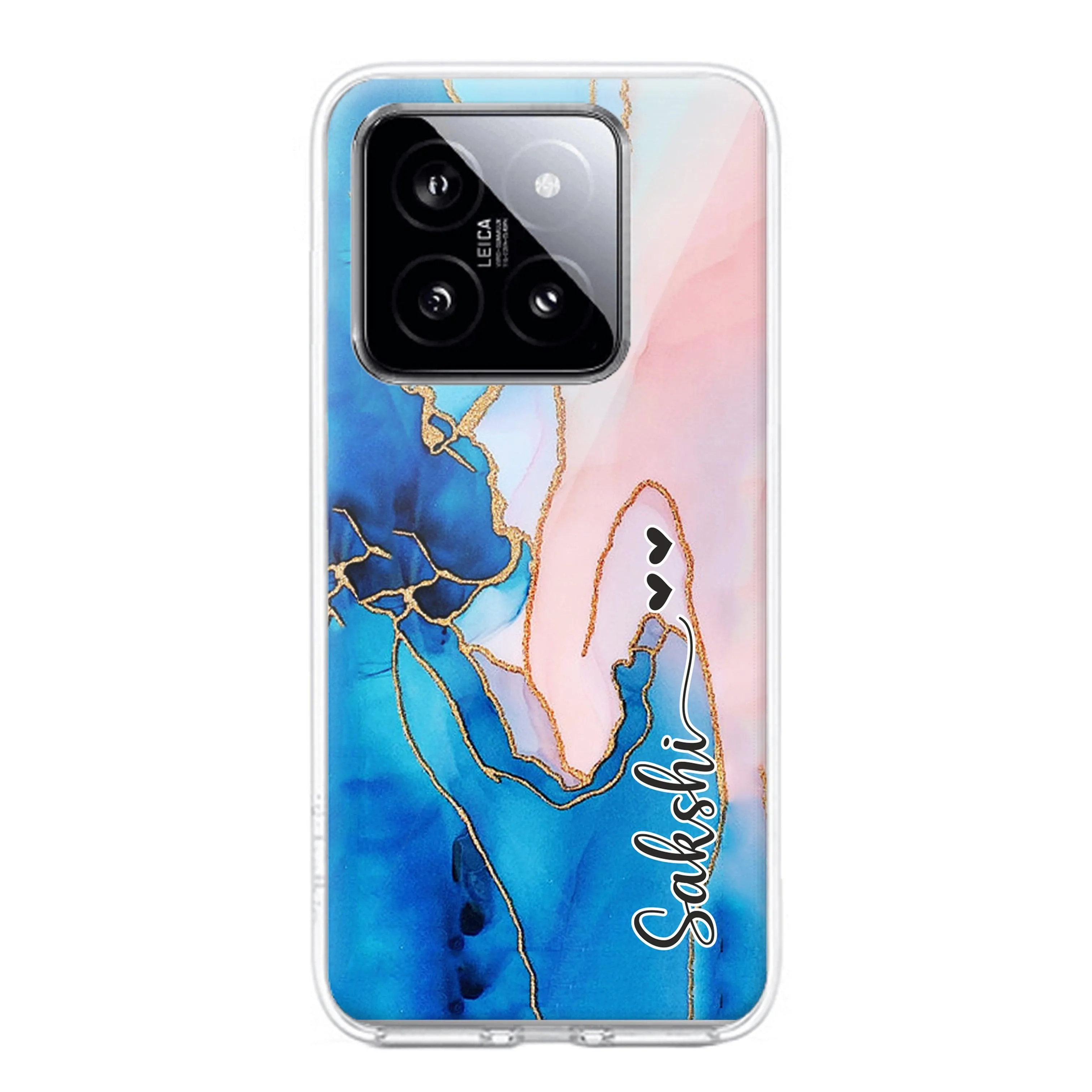 Blue Gradient Marble Customize Transparent Silicon Case For Redmi/Xiaomi
