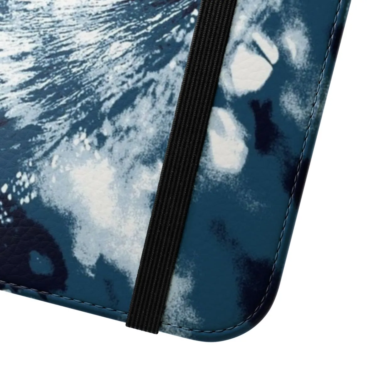 Blue Wave Flip Cover Phone Case with Hawaiian Surf Graphic