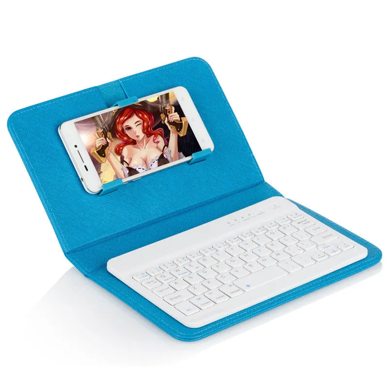 Bluetooth Keyboard Case for iPhone 6 UltraThin Wireless Keyboard Leather Case for iPhone 6s Pu Leather Flip Case for Samsung S6