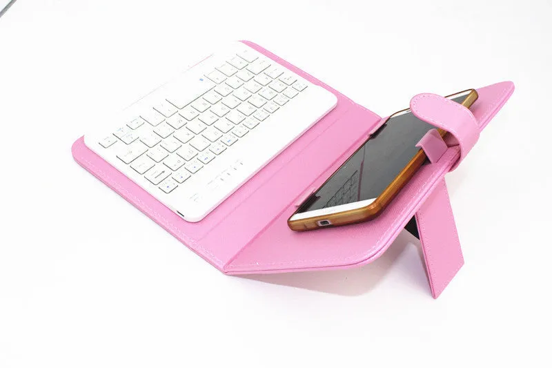 Bluetooth Keyboard Case for iPhone 6 UltraThin Wireless Keyboard Leather Case for iPhone 6s Pu Leather Flip Case for Samsung S6