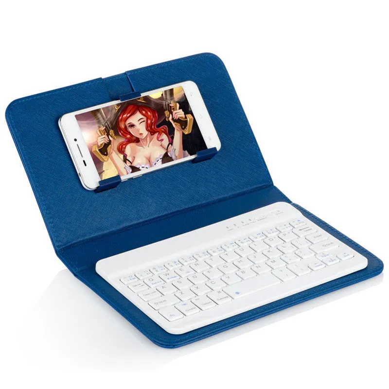 Bluetooth Keyboard Case for iPhone 6 UltraThin Wireless Keyboard Leather Case for iPhone 6s Pu Leather Flip Case for Samsung S6