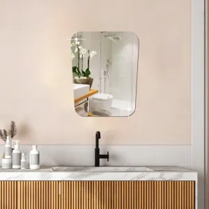 Bnezz - Self Adhesive Wall Mirror Stickers Big Size (30x20) Cm Frameless Mirror for Wall Stickers | Mirror for Bathroom | Bedroom | Wash Basin Flexible Mirror Sheets for Wall (W-GlassMirror)