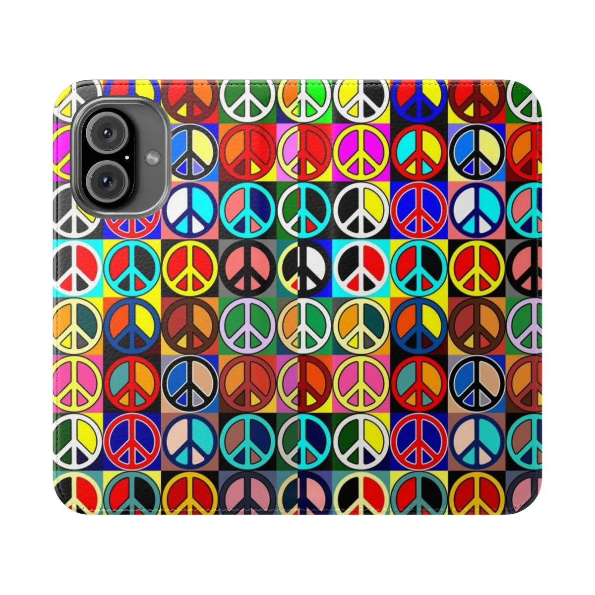 Boho-Chic Flip Cover Phone Case: Express Your Vibrant Style