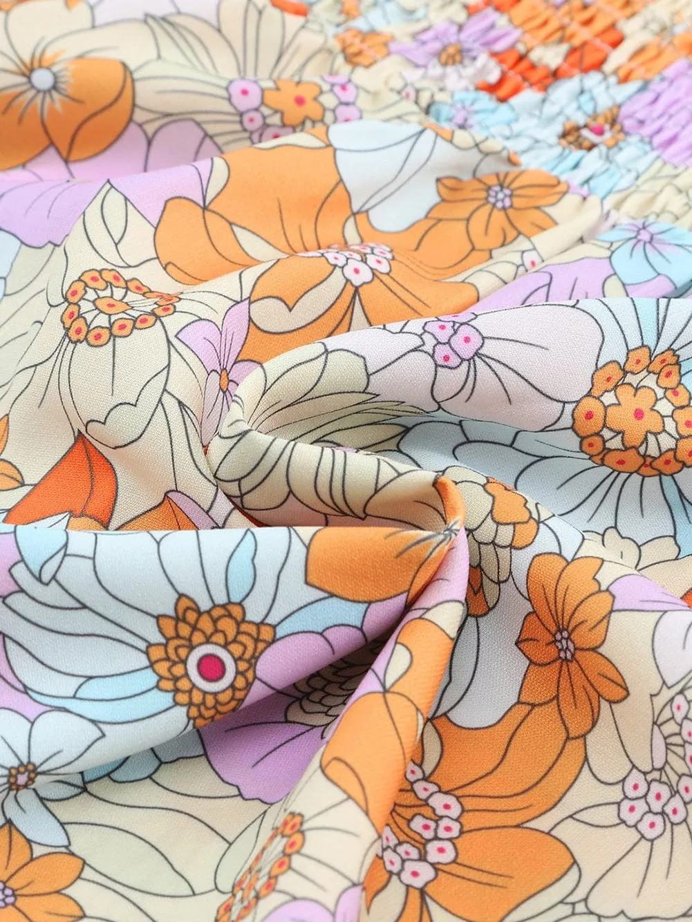 Boho Chic Floral Print Blouse