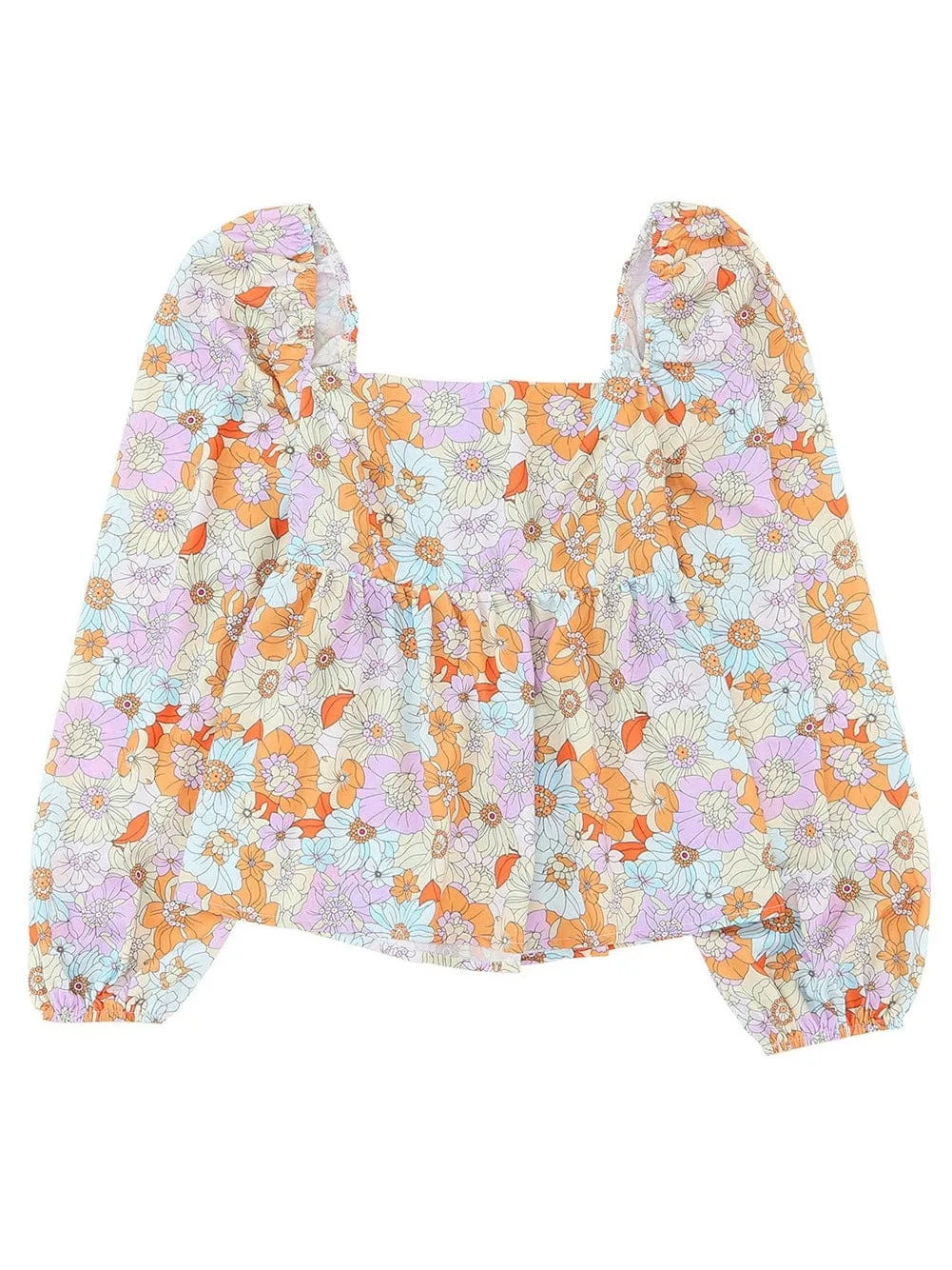 Boho Chic Floral Print Blouse