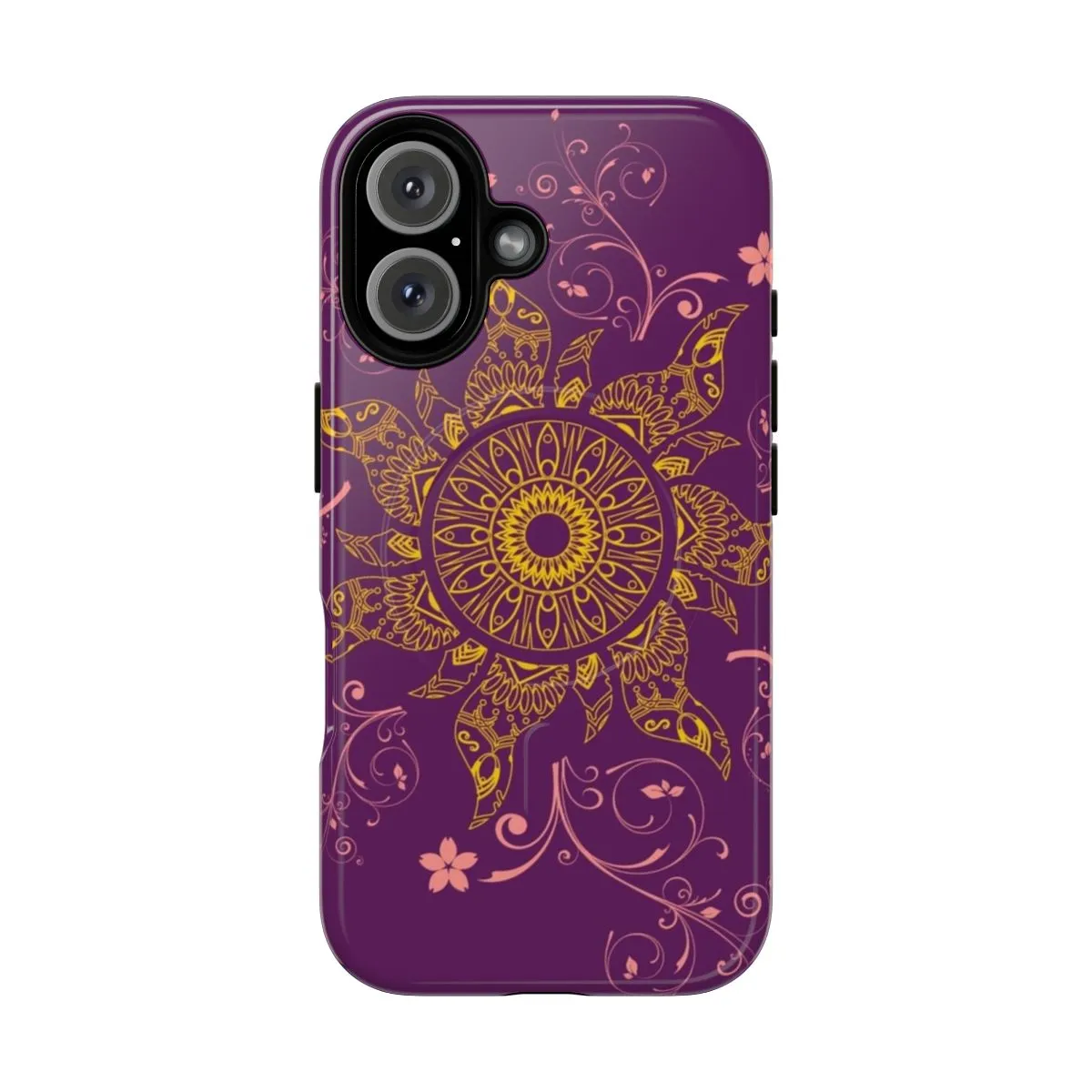 Boho Floral Mandala Magnetic Tough Phone Case