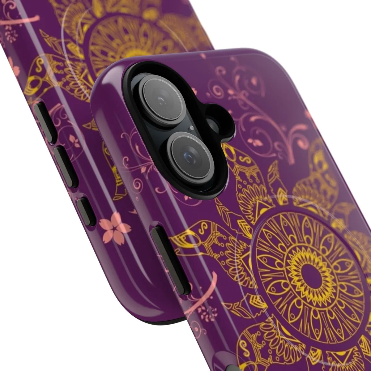 Boho Floral Mandala Magnetic Tough Phone Case
