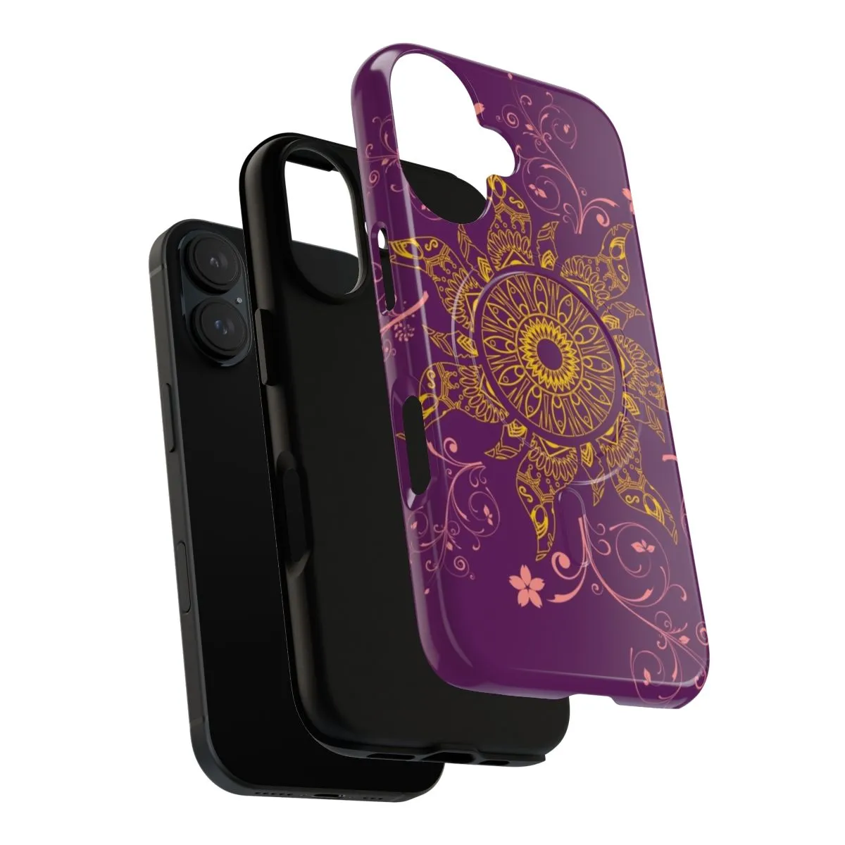 Boho Floral Mandala Magnetic Tough Phone Case