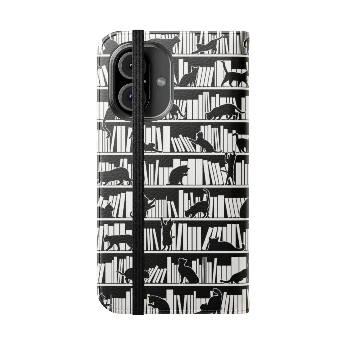 Bookish Book & Cat Lover Pattern Phone Case