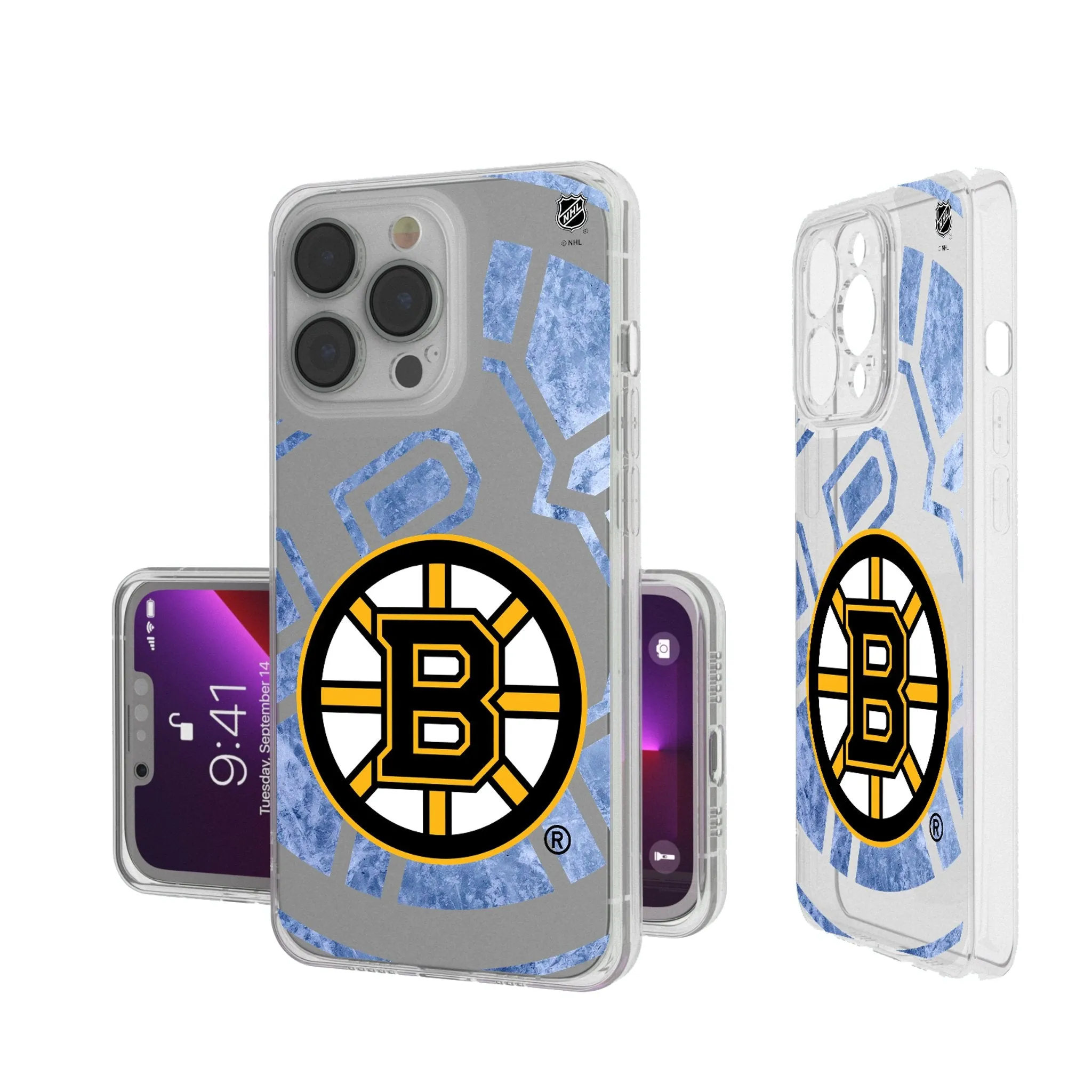 Boston Bruins Ice Tilt Clear Phone Case
