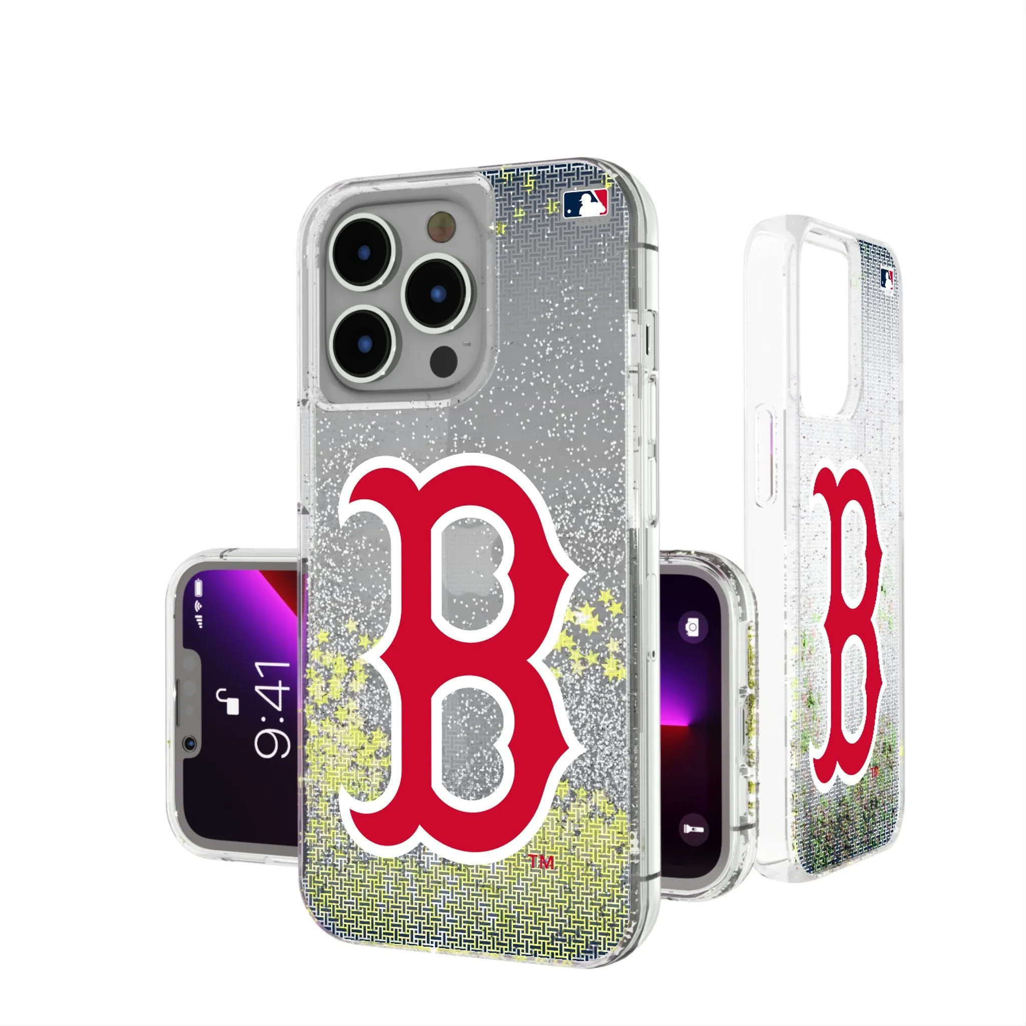 Boston Red Sox Linen Glitter Phone Case