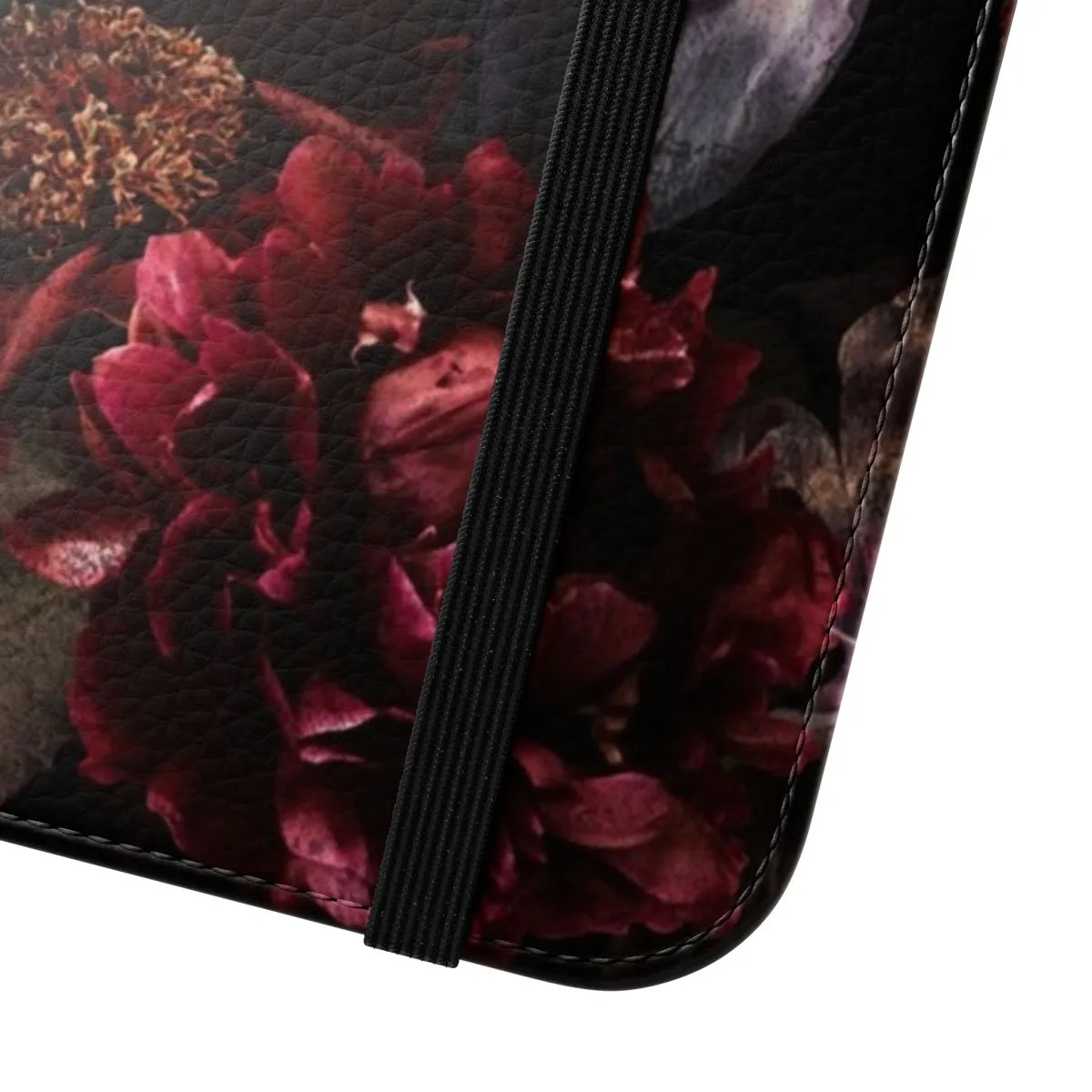Botanical Dark Midnight Roses Flip Cover Phone Case