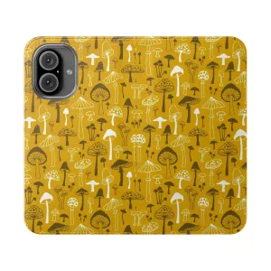 Botanical Mushroom Flip Phone Case for Nature Lovers