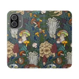 Botanical Mushroom Forest Flip Phone Case Cover
