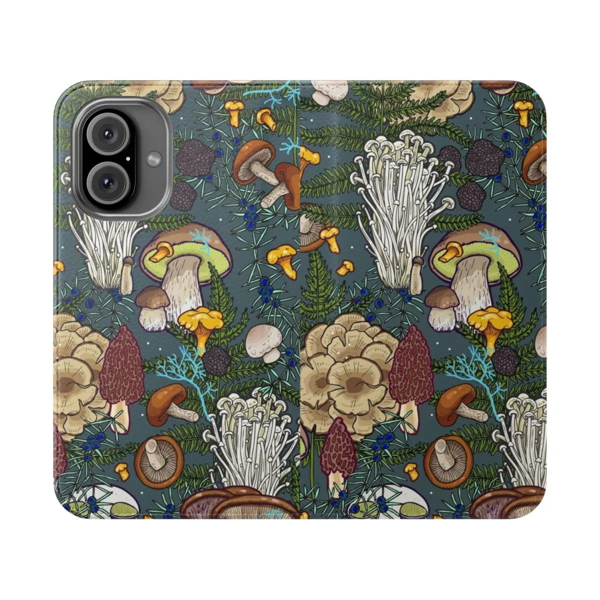 Botanical Mushroom Forest Flip Phone Case Cover