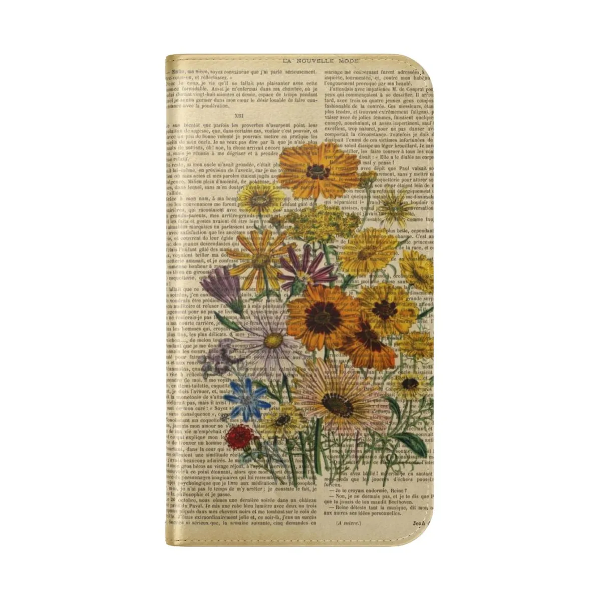 Botanical Print Phone Case with Vintage Garden Flowers